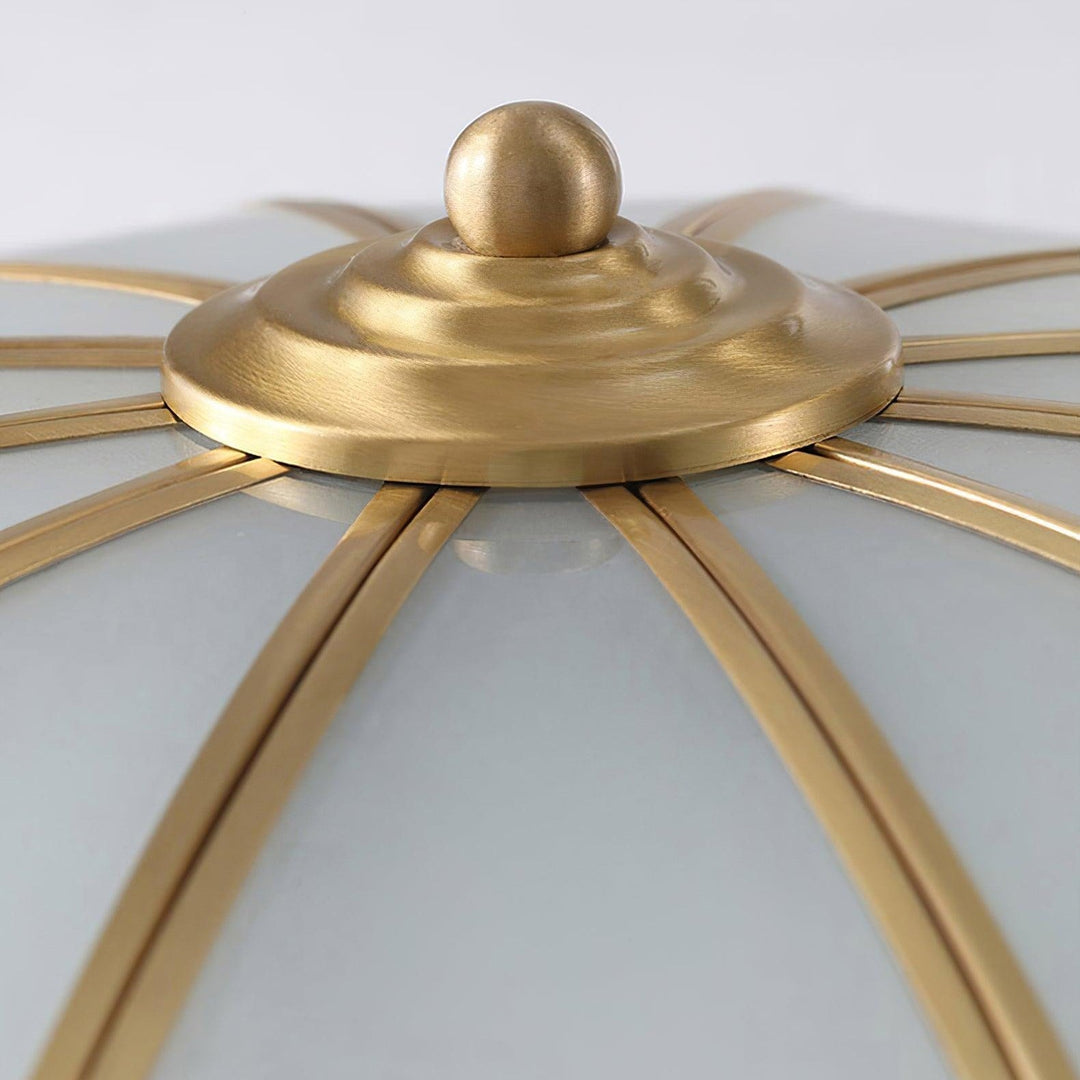 Florina: Lampada da soffitto a forma di fiore in vetro e ottone – Elegante per camera da letto e soggiorno