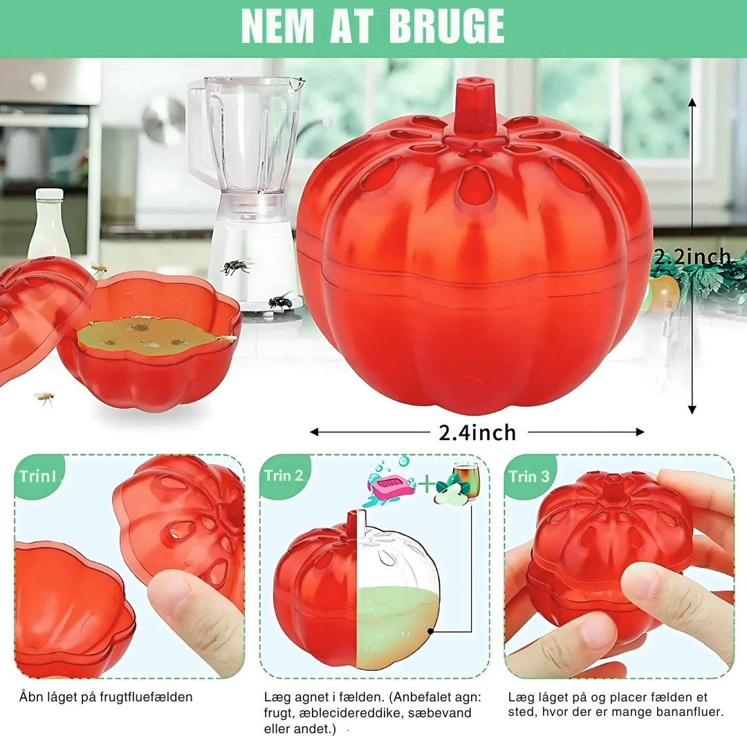 FlyFree™ – Trappola Ecologica per Mosche della Frutta a Forma di Zucca