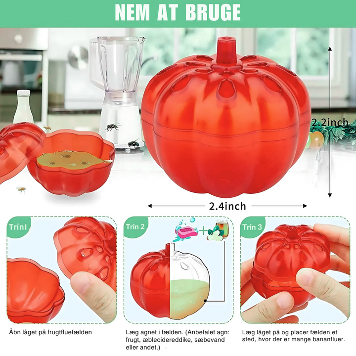 FlyFree™ – Trappola Ecologica per Mosche della Frutta a Forma di Zucca