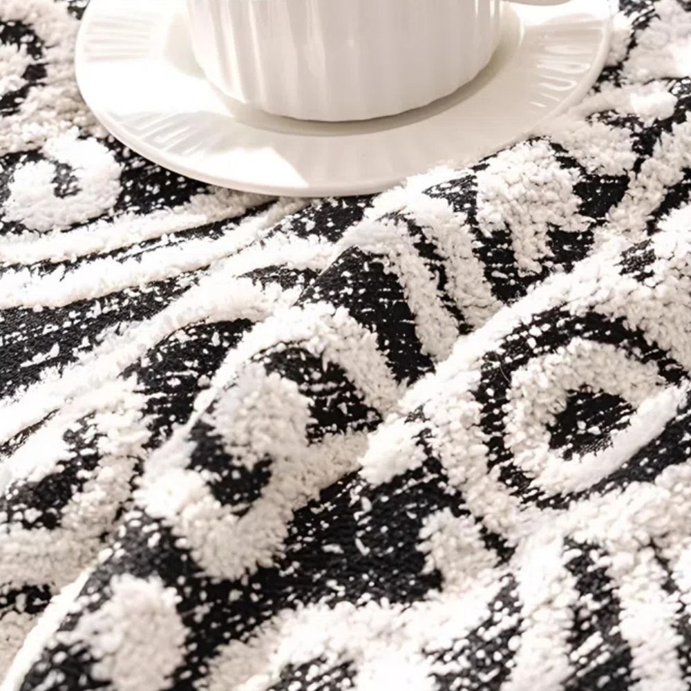 FransenCharm: Copridivano in design jacquard con bordi decorativi e struttura accogliente – per divano e camera da letto