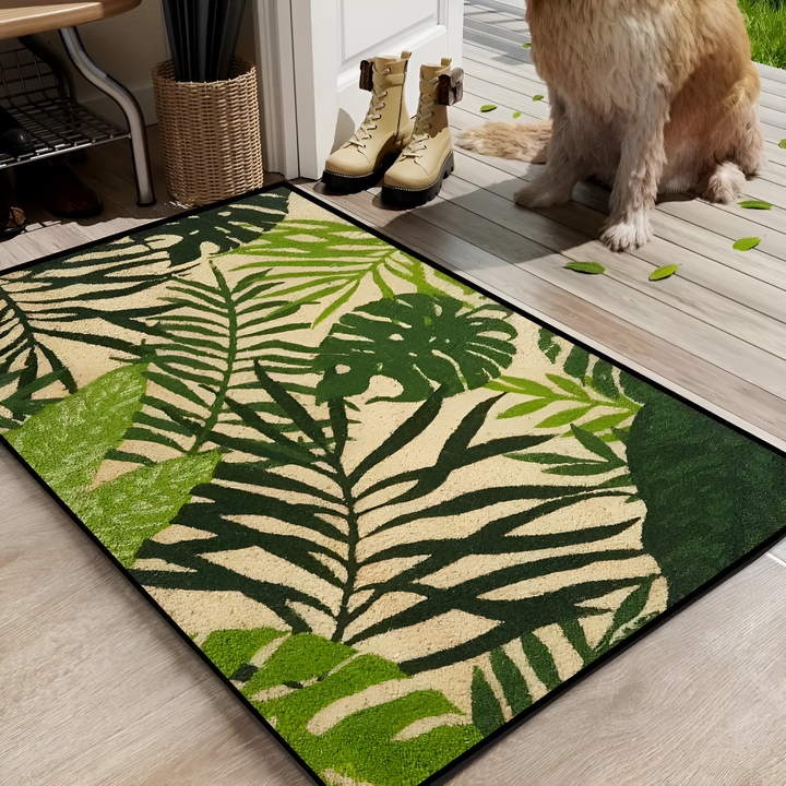 FrischEintrag: tappetino decorativo – lavabile, ad asciugatura rapida &amp; design a foglia morbido per porta d&