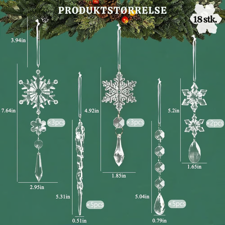 FrostGleam™ – Set di Decorazioni Natalizie Krystal Snefnug