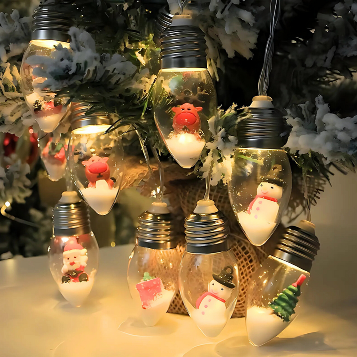 FrostGlow™ – Ghirlanda LED di Natale con Palline di Neve