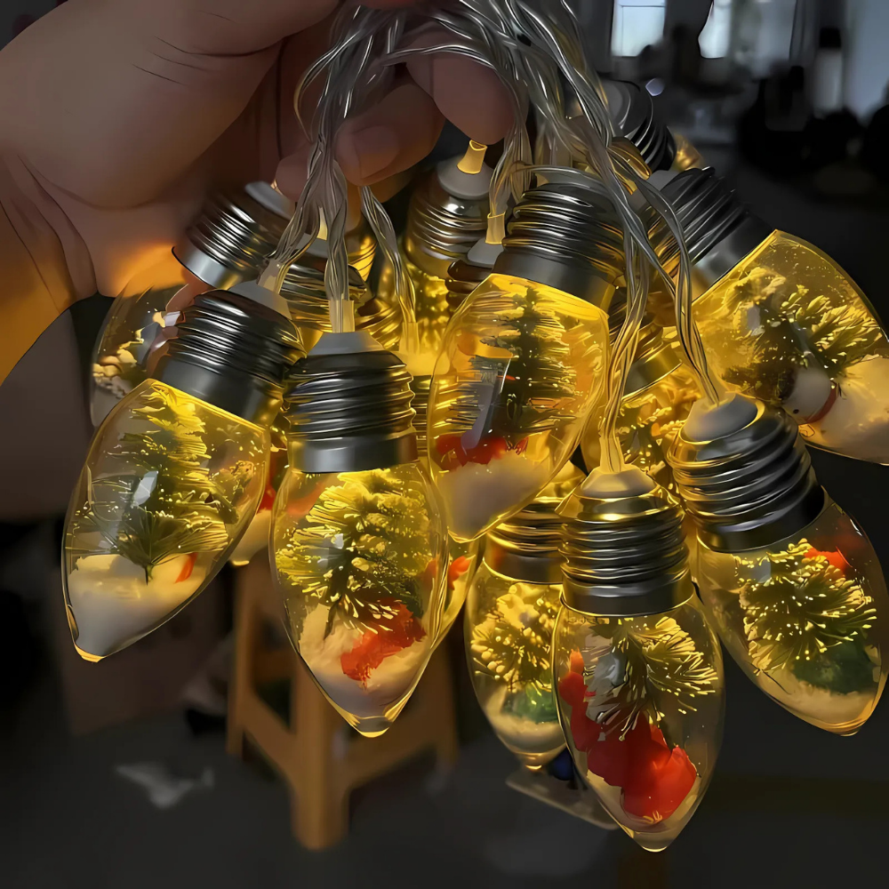 FrostGlow™ – Ghirlanda LED di Natale con Palline di Neve