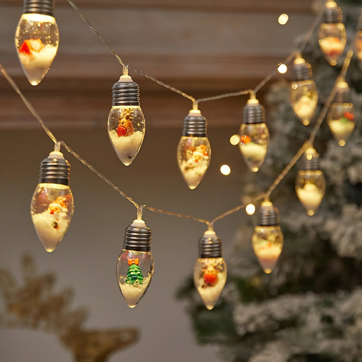 FrostGlow™ – Ghirlanda LED di Natale con Palline di Neve