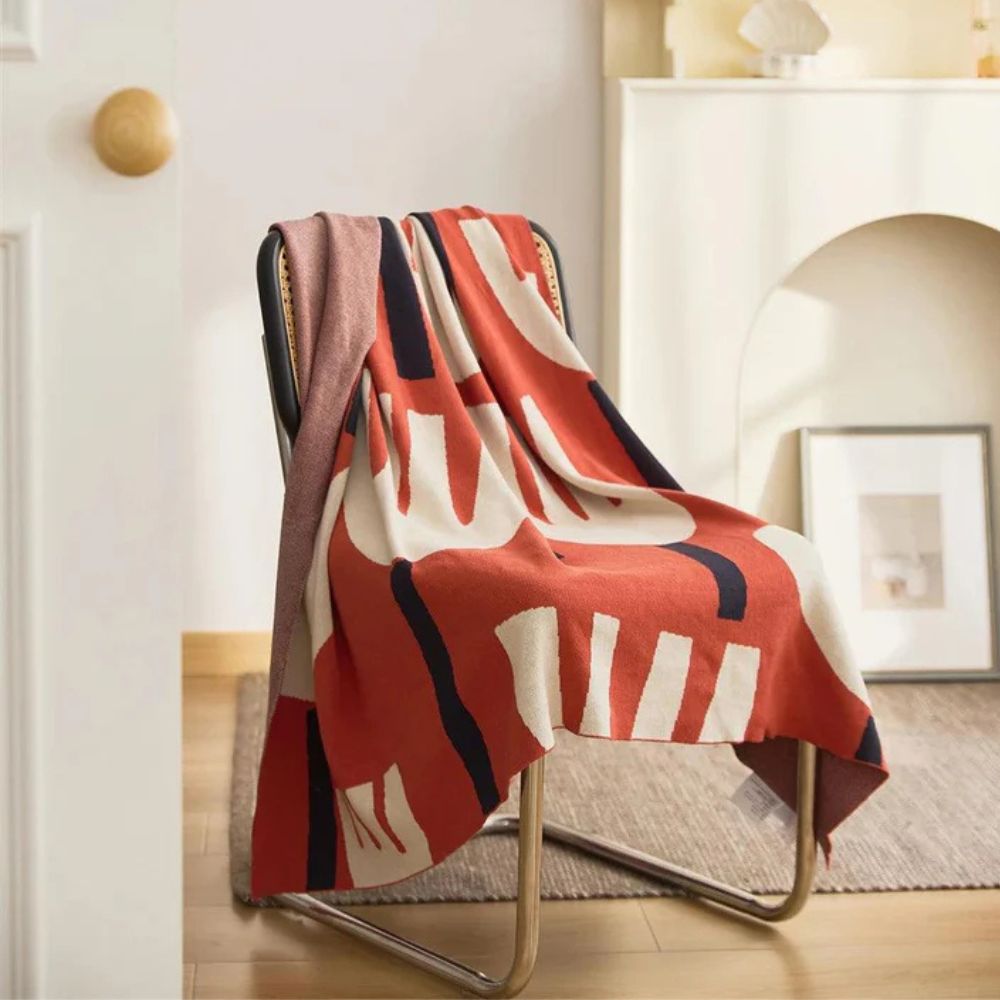 FrühlingsBlüte: Coperte in cotone con motivo floreale e qualità traspirante – per soggiorno e letto