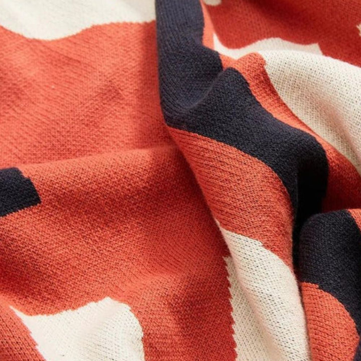 FrühlingsBlüte: Coperte in cotone con motivo floreale e qualità traspirante – per soggiorno e letto