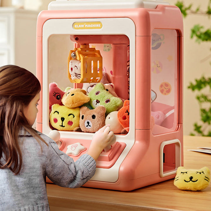 Mini Macchina di Presa Giocattolo per Bambini - Gioco di Presa di Peluche Operato da Monete con Luci e Musica