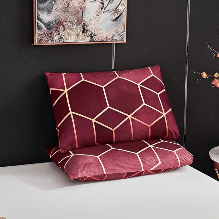 GalaxisLux: Set di copripiumino elegante – facile da curare, confortevole e durevole con ottica dorata del cosmo per letto matrimoniale