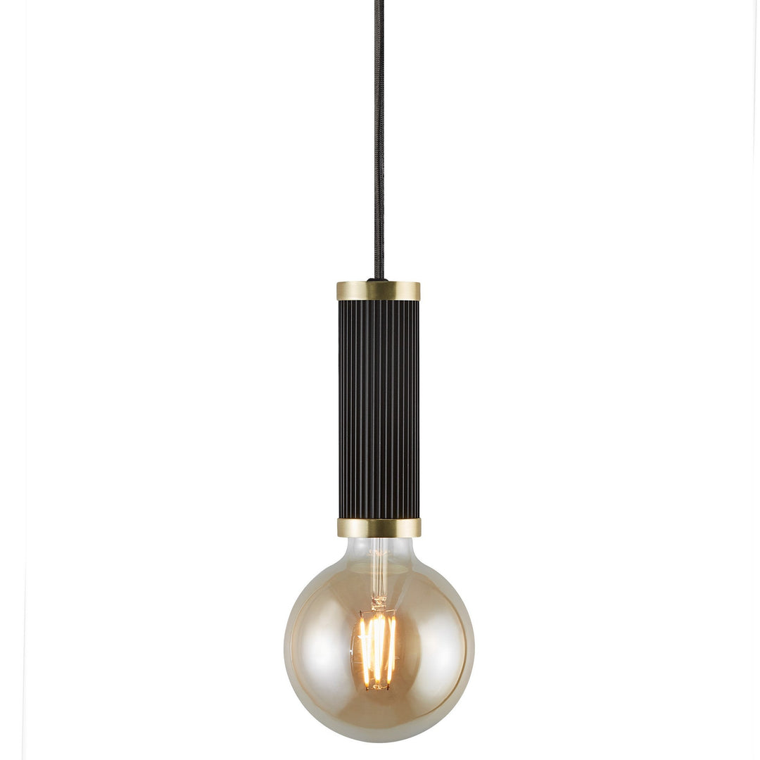 Lampada a Sospensione Mini Galloway, Nero/Ottone