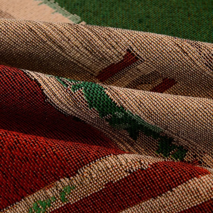 GeoHaven: Copridivano in design geometrico Boho in morbida microfibra – per divano e lounge