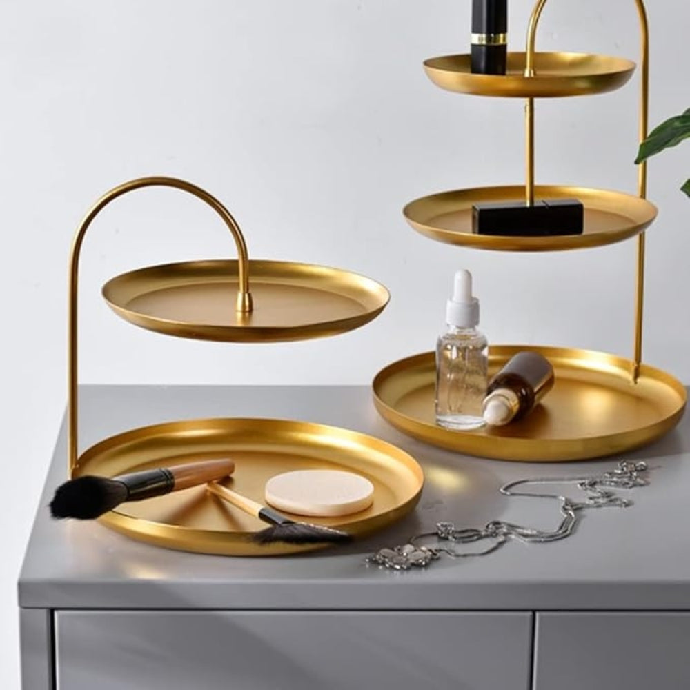 GlanzAkzent: Supporto Organizer in Oro – decorativo, robusto e ideale per gioielli e cosmetici