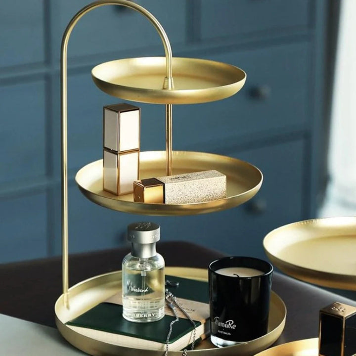 GlanzAkzent: Supporto Organizer in Oro – decorativo, robusto e ideale per gioielli e cosmetici