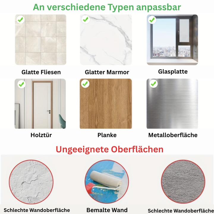 GlanzEcke: Mensola da bagno – moderna mensola in alluminio, decorativa e appesa senza forare per gel doccia e prodotti per la cura