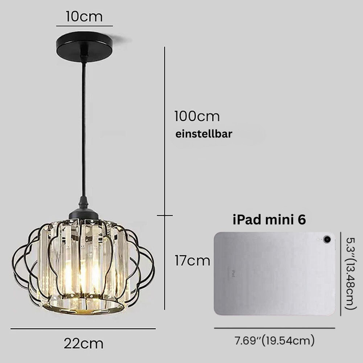 GlanzFlair: Lampada da soffitto in cristallo dorato moderna – elegante e luminosa per corridoio e sala da pranzo