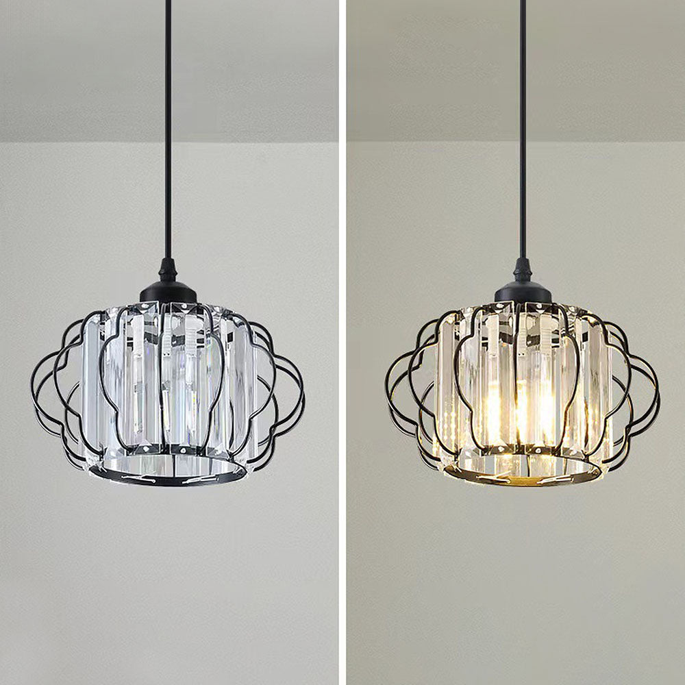 GlanzFlair: Lampada da soffitto in cristallo dorato moderna – elegante e luminosa per corridoio e sala da pranzo
