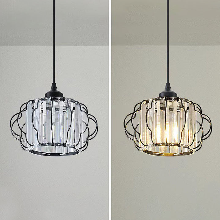 GlanzFlair: Lampada da soffitto in cristallo dorato moderna – elegante e luminosa per corridoio e sala da pranzo