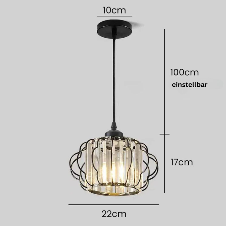 GlanzFlair: Lampada da soffitto in cristallo dorato moderna – elegante e luminosa per corridoio e sala da pranzo