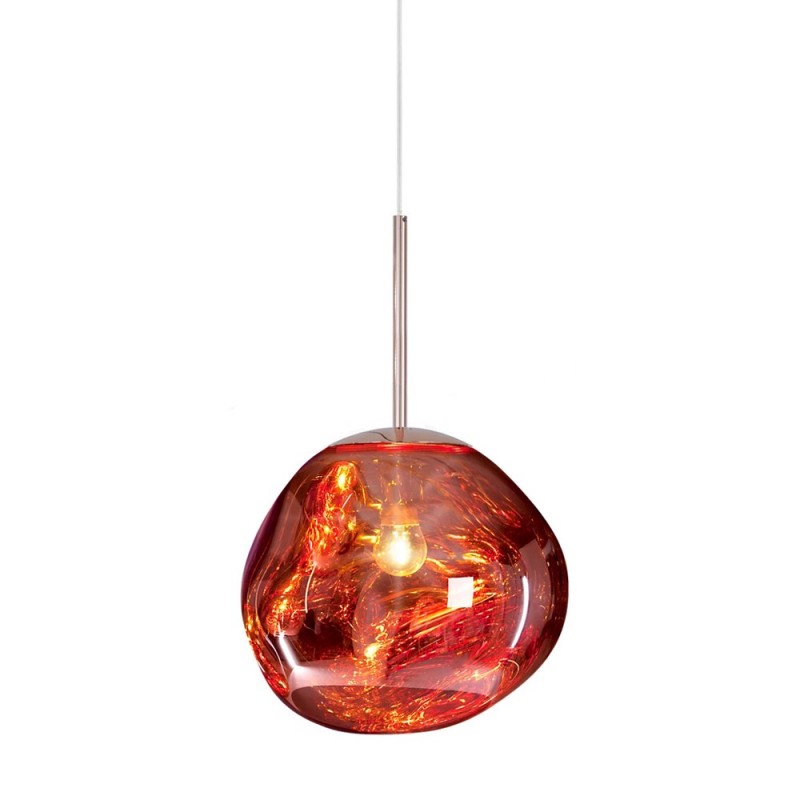 GlanzForm: Lampada a sospensione di design in vetro fuso moderno – Elegante lampada da soffitto per soggiorno e sala da pranzo