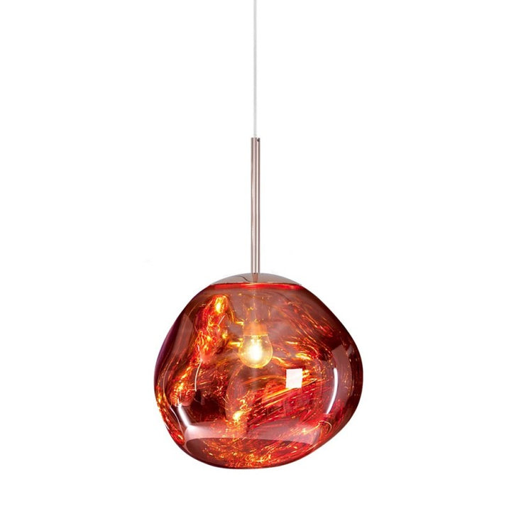 GlanzForm: Lampada a sospensione di design in vetro fuso moderno – Elegante lampada da soffitto per soggiorno e sala da pranzo