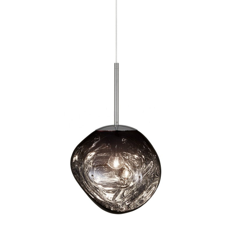 GlanzForm: Lampada a sospensione di design in vetro fuso moderno – Elegante lampada da soffitto per soggiorno e sala da pranzo