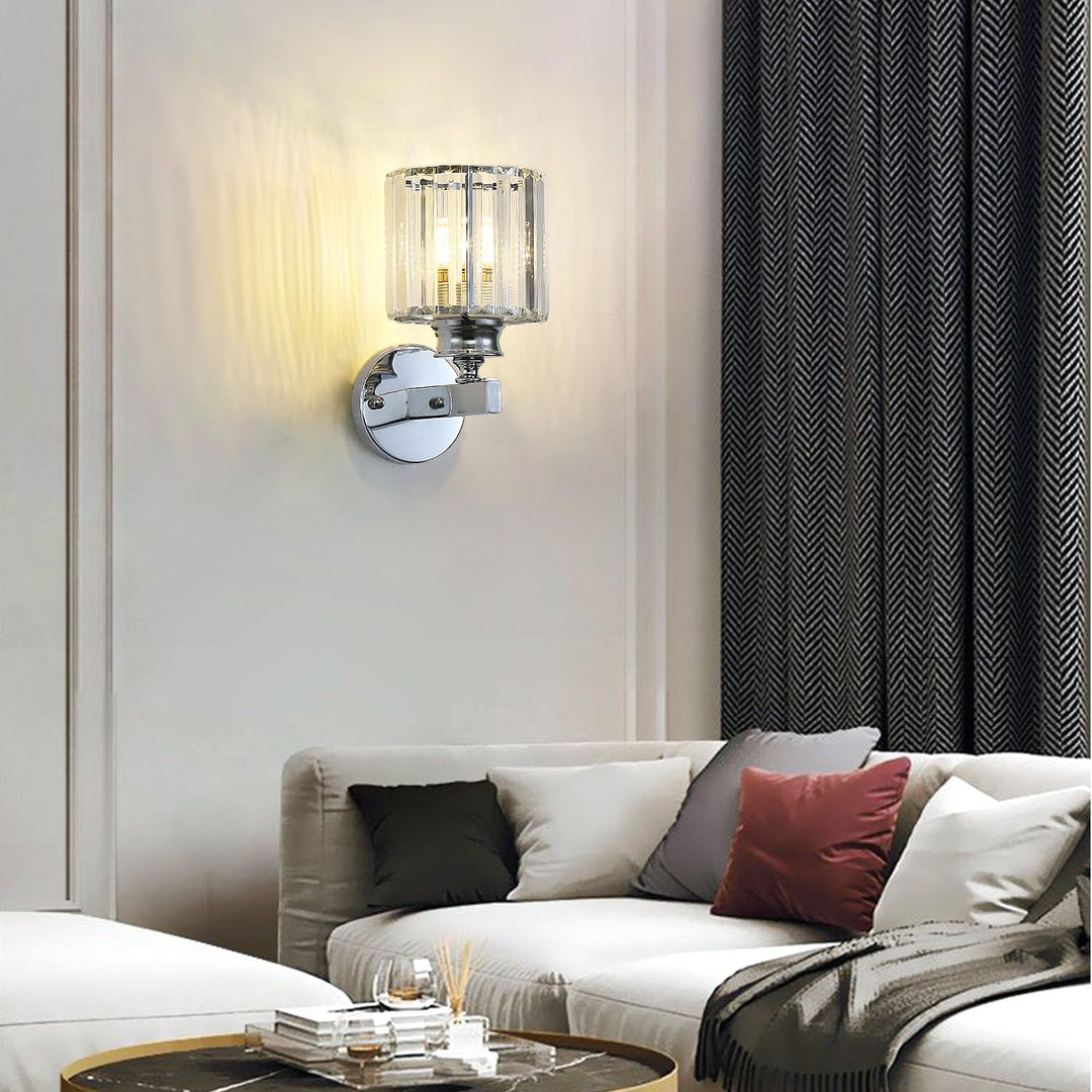 GlanzForma: Applique in cristallo rotonda e quadrata – decorativa ed efficiente dal punto di vista energetico per corridoi e sale da pranzo