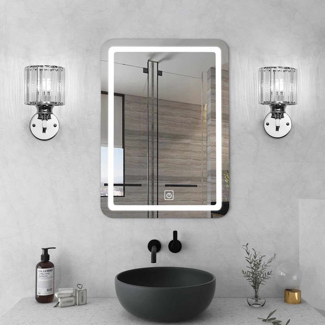 GlanzForma: Applique in cristallo rotonda e quadrata – decorativa ed efficiente dal punto di vista energetico per corridoi e sale da pranzo