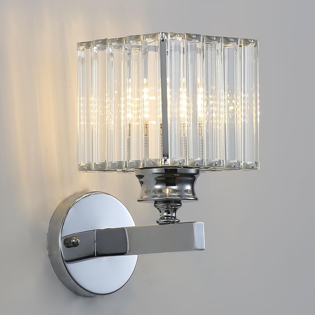 GlanzForma: Applique in cristallo rotonda e quadrata – decorativa ed efficiente dal punto di vista energetico per corridoi e sale da pranzo