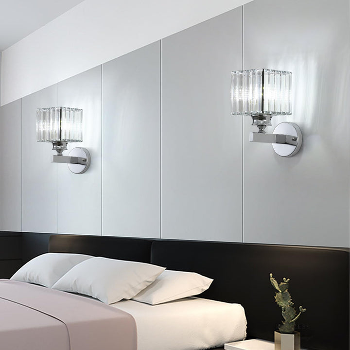 GlanzForma: Applique in cristallo rotonda e quadrata – decorativa ed efficiente dal punto di vista energetico per corridoi e sale da pranzo