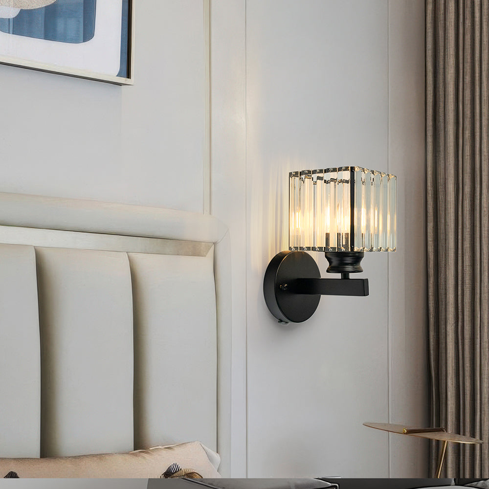 GlanzForma: Applique in cristallo rotonda e quadrata – decorativa ed efficiente dal punto di vista energetico per corridoi e sale da pranzo