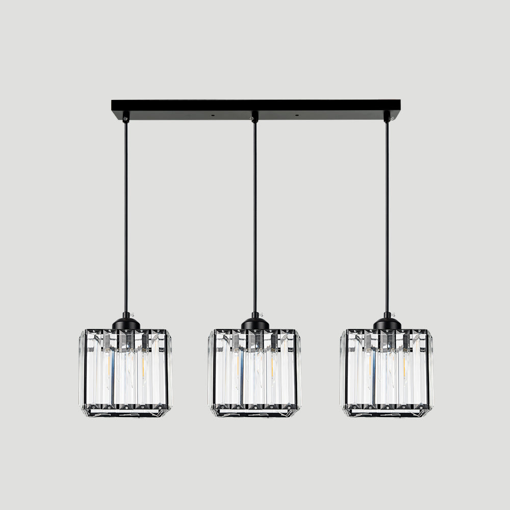 GlanzInsel: Lampadario in cristallo di design 3 fiamme – elegante e luminoso per cucina e zona pranzo