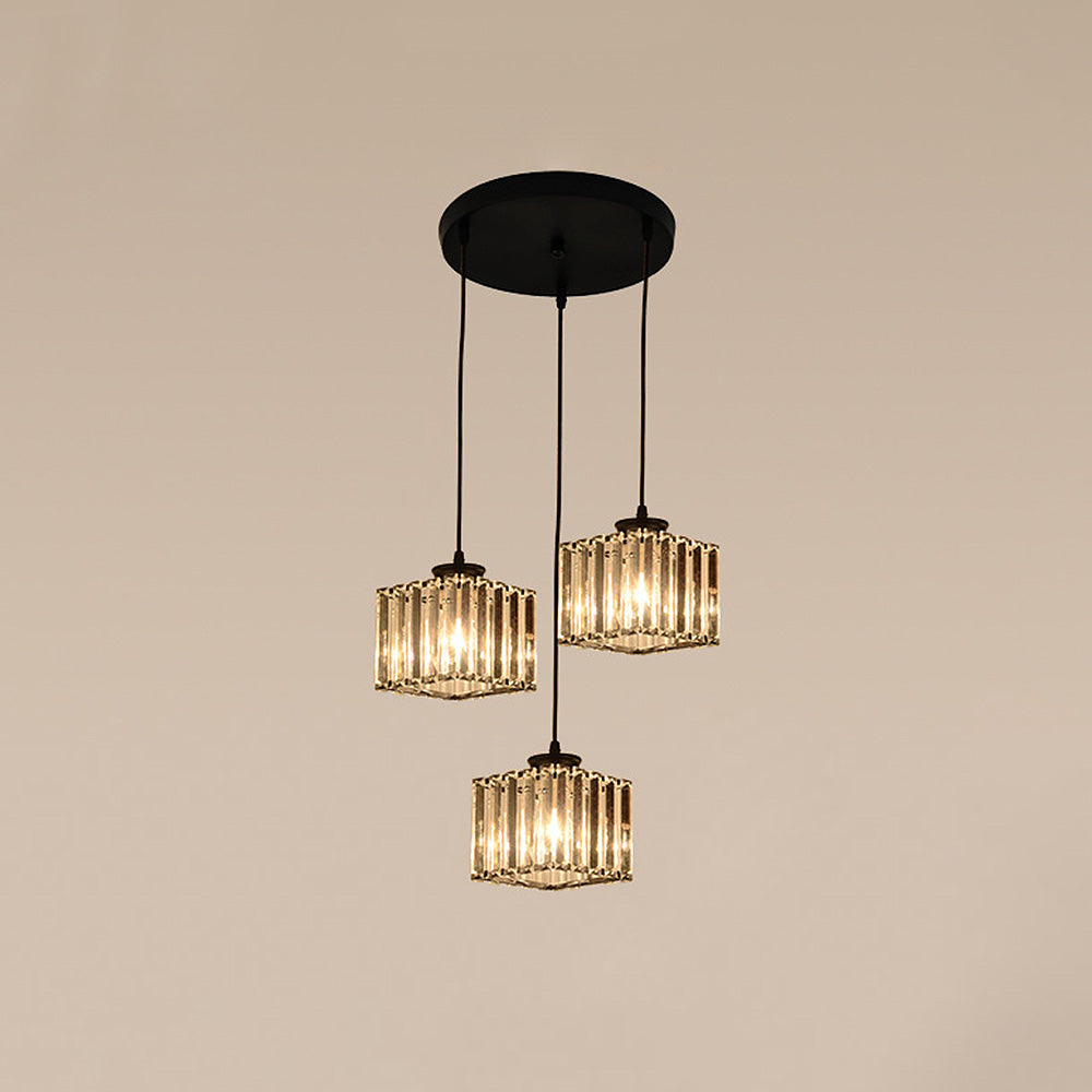 GlanzInsel: Lampadario in cristallo di design 3 fiamme – elegante e luminoso per cucina e zona pranzo