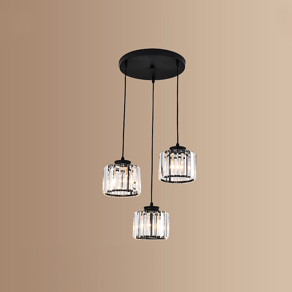 GlanzInsel: Lampadario in cristallo di design 3 fiamme – elegante e luminoso per cucina e zona pranzo