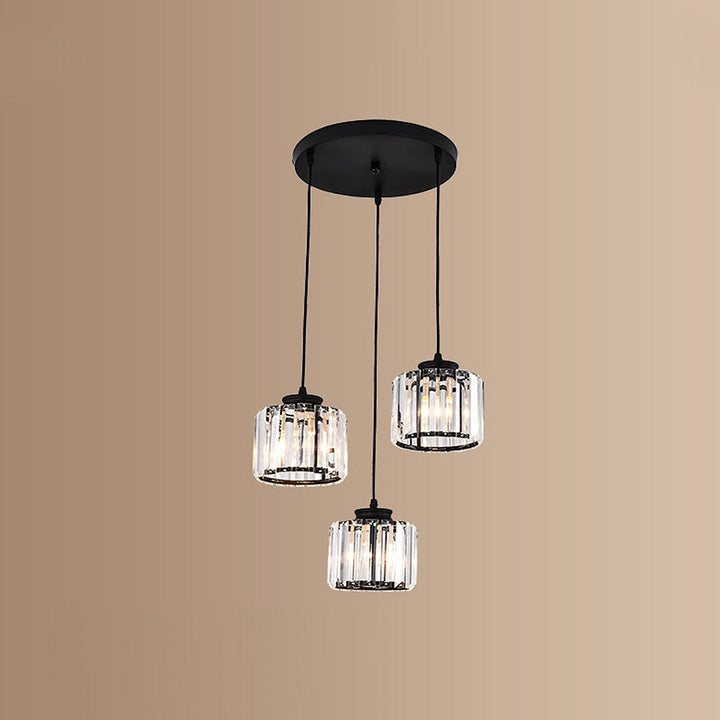 GlanzInsel: Lampadario in cristallo di design 3 fiamme – elegante e luminoso per cucina e zona pranzo