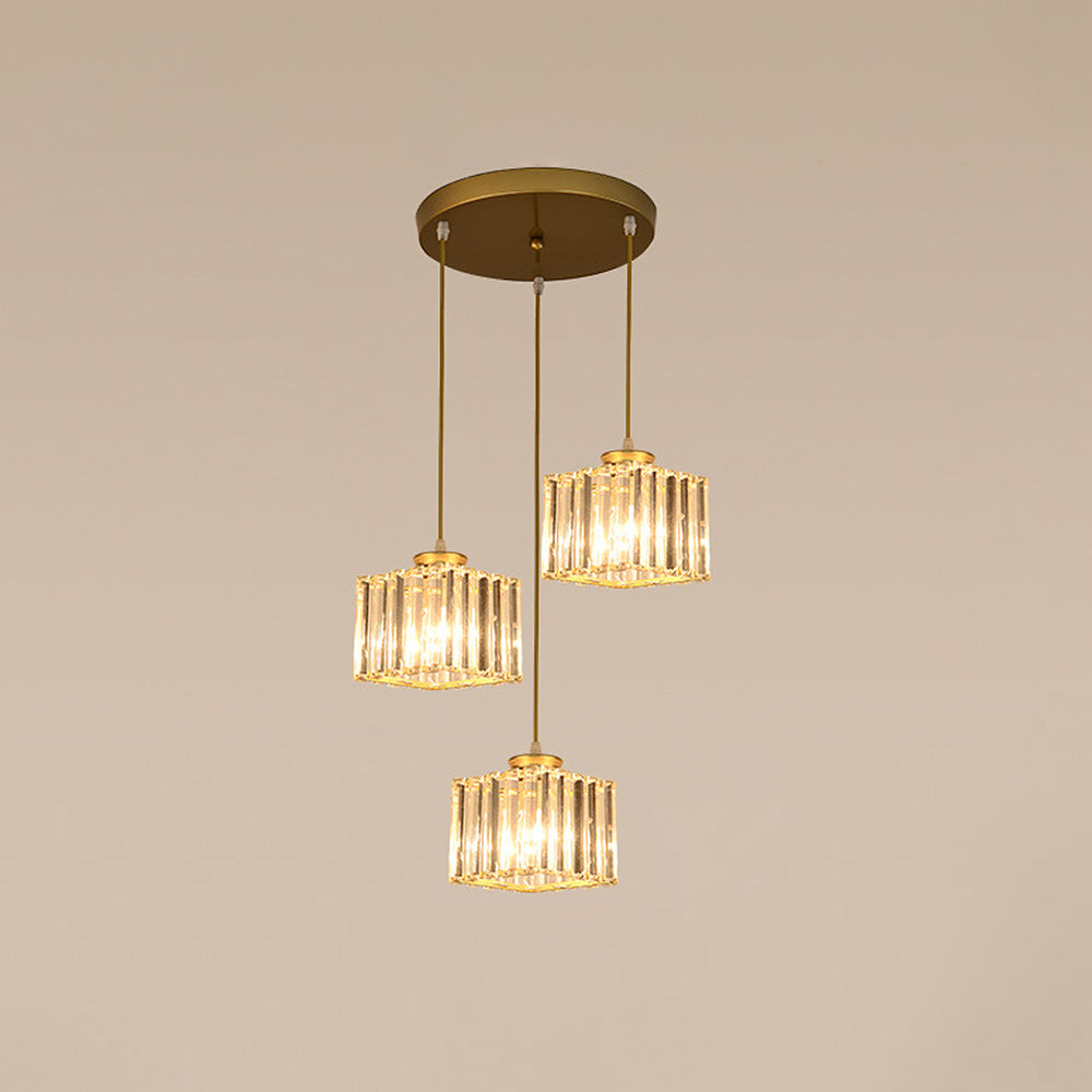 GlanzInsel: Lampadario in cristallo di design 3 fiamme – elegante e luminoso per cucina e zona pranzo