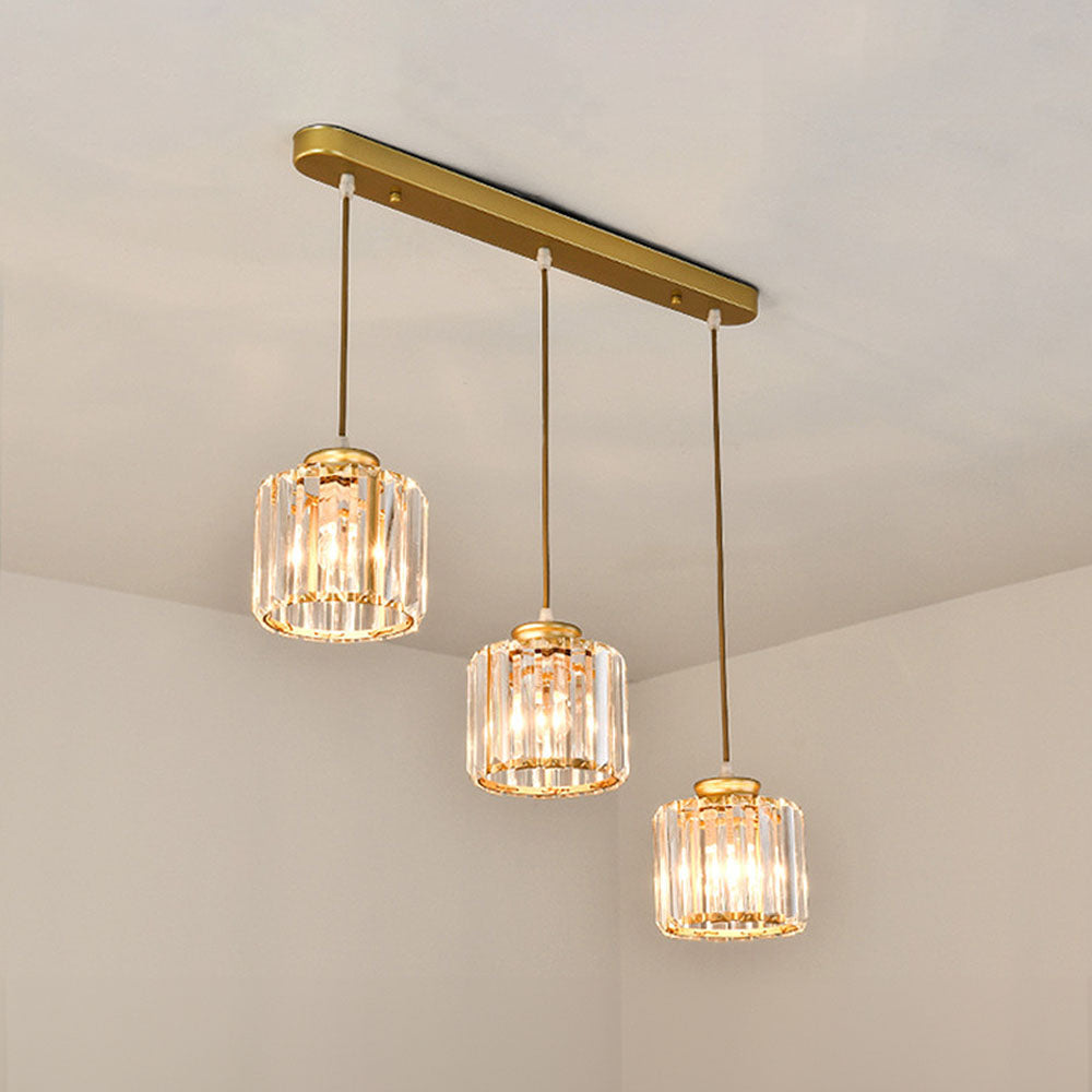 GlanzInsel: Lampadario in cristallo di design 3 fiamme – elegante e luminoso per cucina e zona pranzo