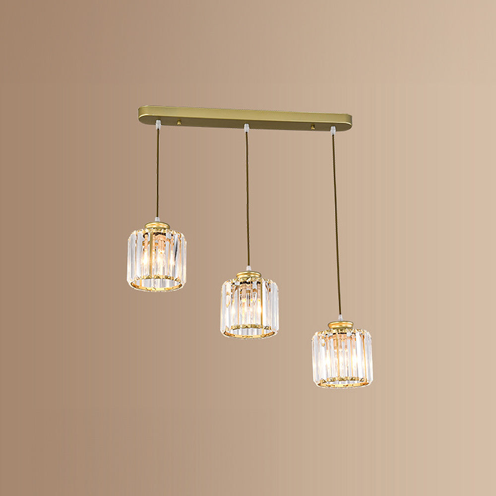 GlanzInsel: Lampadario in cristallo di design 3 fiamme – elegante e luminoso per cucina e zona pranzo