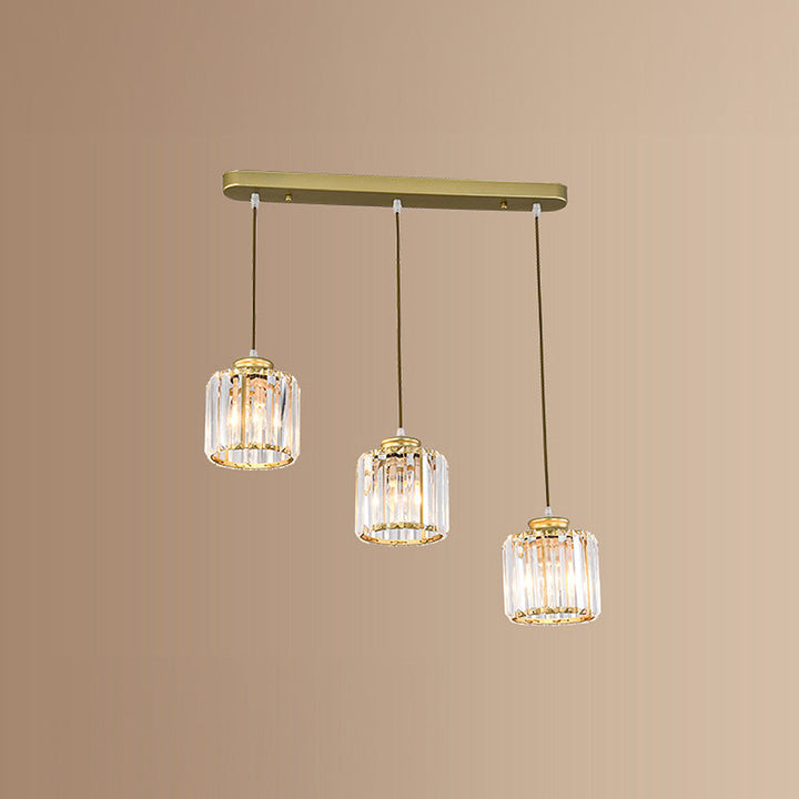GlanzInsel: Lampadario in cristallo di design 3 fiamme – elegante e luminoso per cucina e zona pranzo