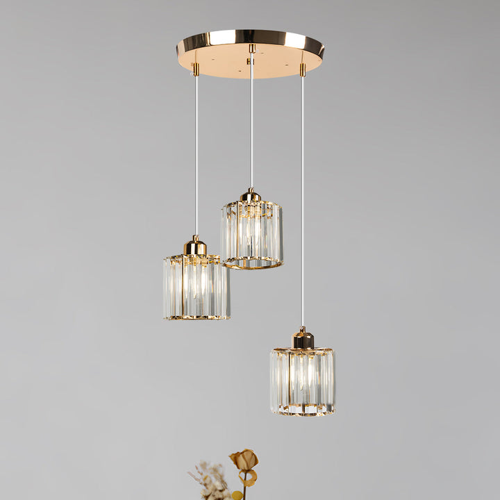 GlanzInsel: Lampadario in cristallo di design 3 fiamme – elegante e luminoso per cucina e zona pranzo