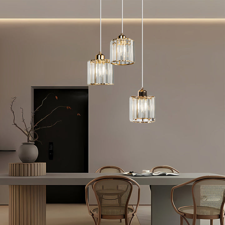 GlanzInsel: Lampadario in cristallo di design 3 fiamme – elegante e luminoso per cucina e zona pranzo