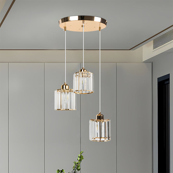 GlanzInsel: Lampadario in cristallo di design 3 fiamme – elegante e luminoso per cucina e zona pranzo