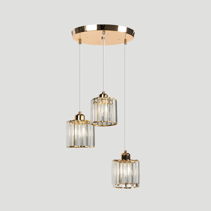 GlanzInsel: Lampadario in cristallo di design 3 fiamme – elegante e luminoso per cucina e zona pranzo