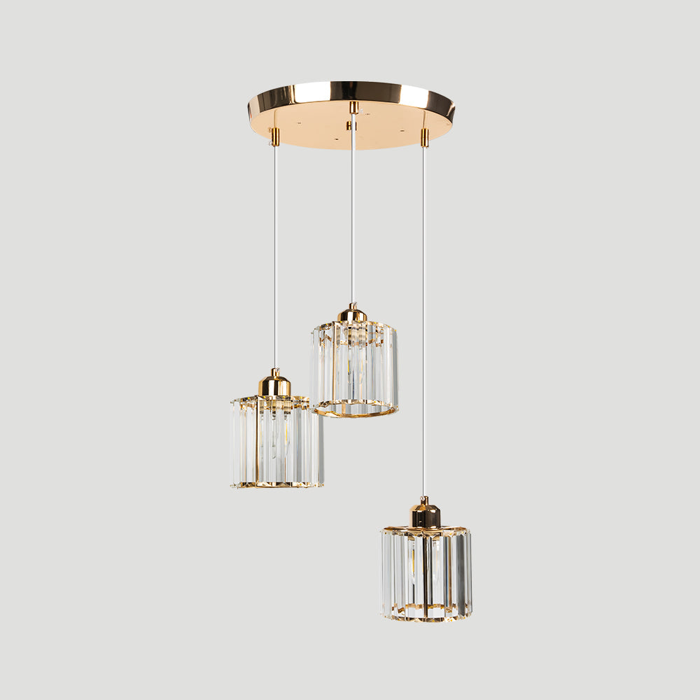 GlanzInsel: Lampadario in cristallo di design 3 fiamme – elegante e luminoso per cucina e zona pranzo
