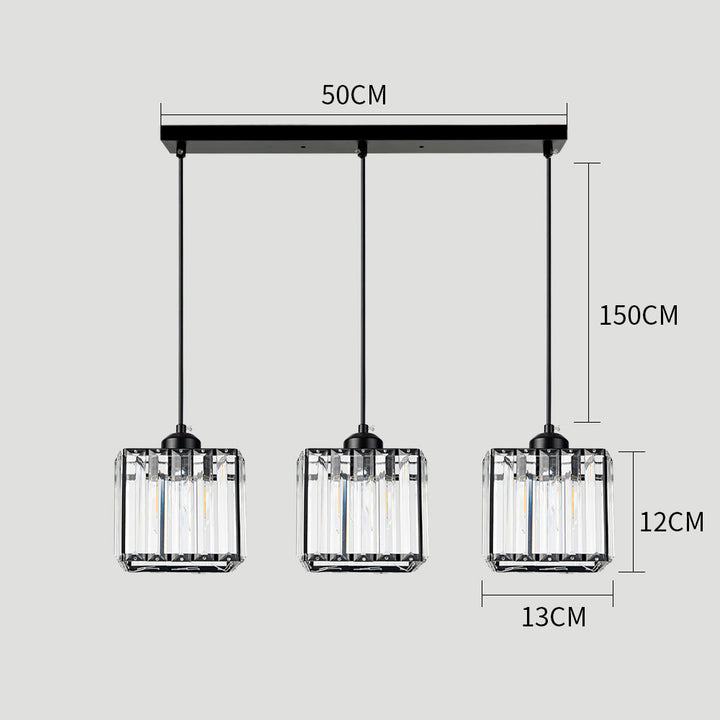 GlanzInsel: Lampadario in cristallo di design 3 fiamme – elegante e luminoso per cucina e zona pranzo