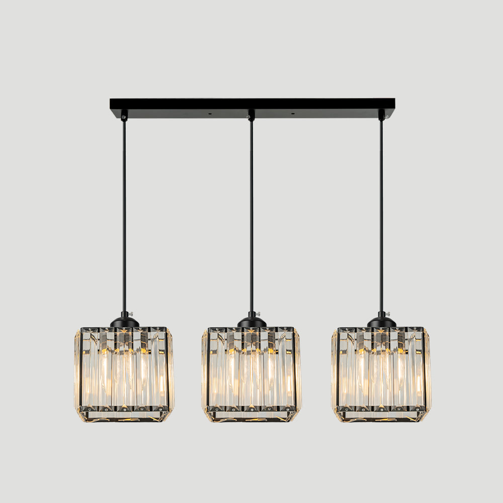GlanzInsel: Lampadario in cristallo di design 3 fiamme – elegante e luminoso per cucina e zona pranzo