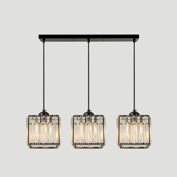 GlanzInsel: Lampadario in cristallo di design 3 fiamme – elegante e luminoso per cucina e zona pranzo