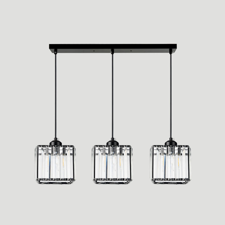 GlanzKüche: Lampada a sospensione in vetro nero moderna – decorativa ed energeticamente efficiente per isole cucina e aree pranzo
