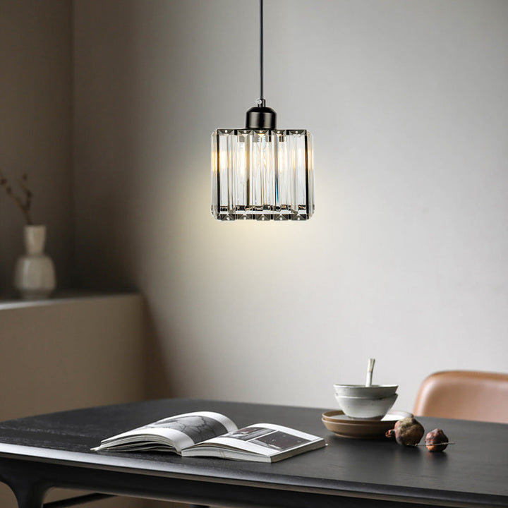 GlanzKüche: Lampada a sospensione in vetro nero moderna – decorativa ed energeticamente efficiente per isole cucina e aree pranzo