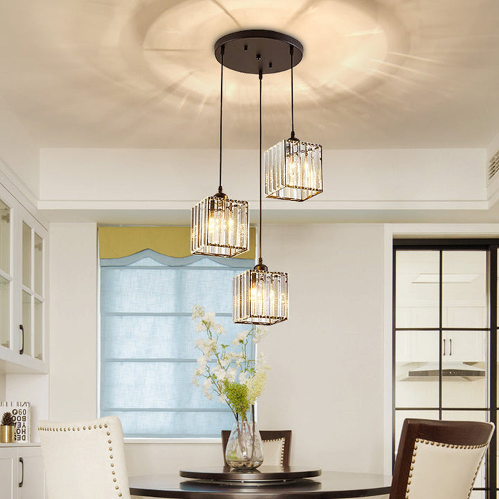 GlanzKüche: Lampada a sospensione in vetro nero moderna – decorativa ed energeticamente efficiente per isole cucina e aree pranzo