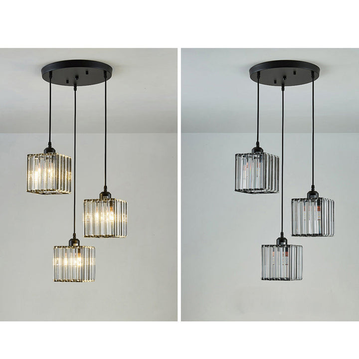 GlanzKüche: Lampada a sospensione in vetro nero moderna – decorativa ed energeticamente efficiente per isole cucina e aree pranzo